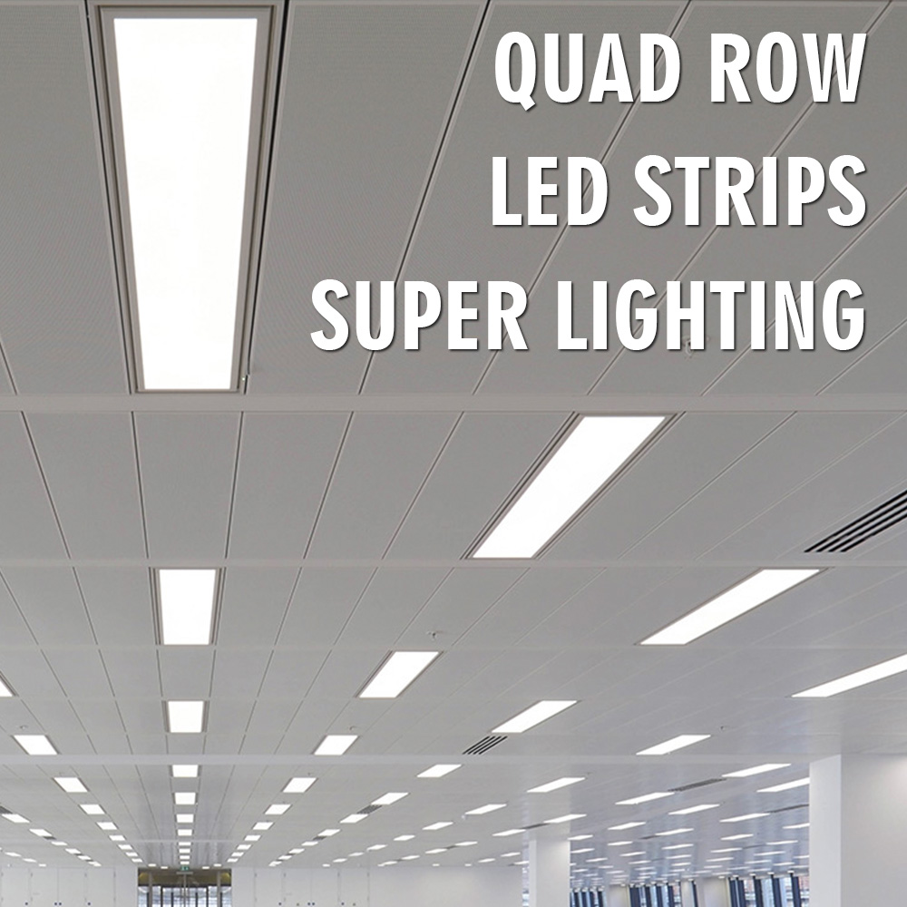 Brightest White LED Strip Lights - Quad Row- DC24V 3528SMD 146LEDs/Ft - Flexible LED Tape Lights, 1170LM/Ft, CRI 95, Replace T8 Tube Light